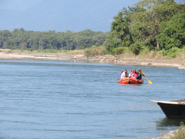 Slow water rafting in manas national park