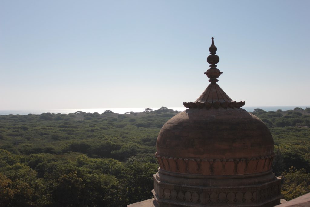 The ocean as seen from the Vijay Vilas Palace