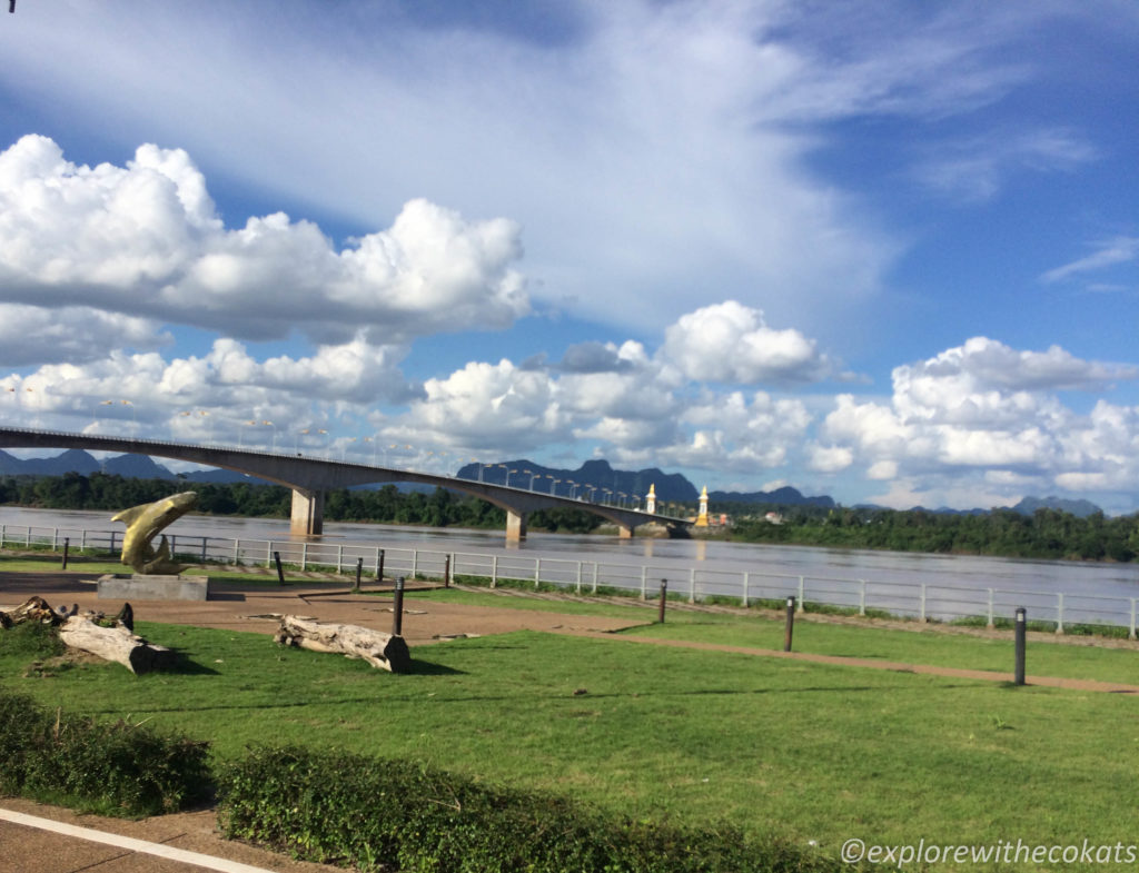 Thai-Lao Friendship Bridge as seen from Thailand