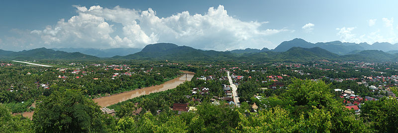 Luang Prabang as seen from Mount Phou Si