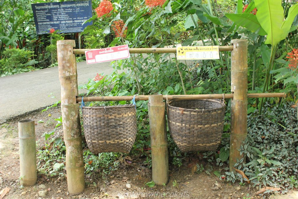 Kuang Si Falls waste bins