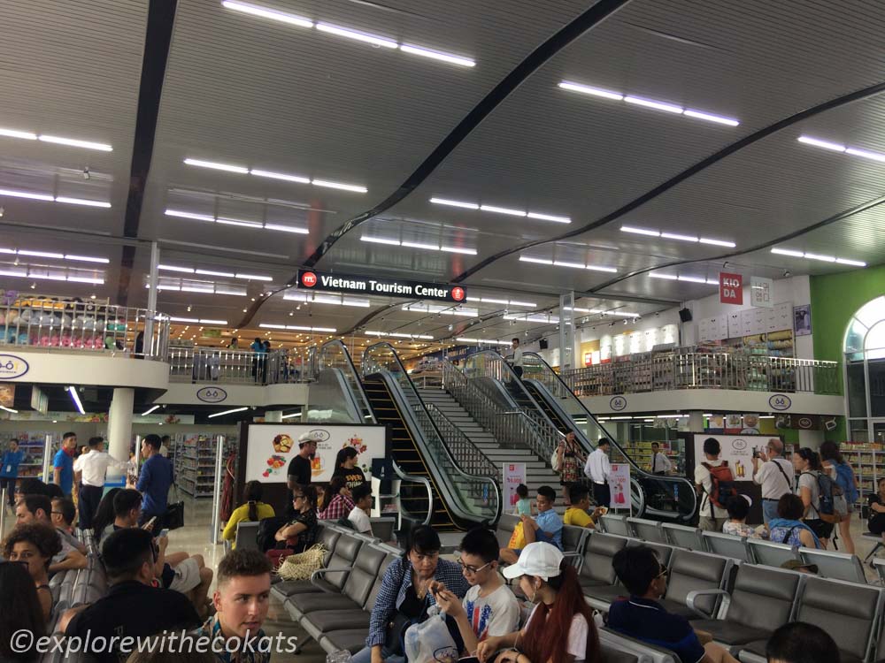 Waiting lounge at Halong Bay pier; 2 days in Hanoi