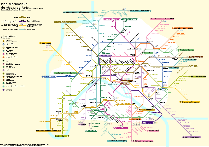 Metro map is must while traveling in Paris