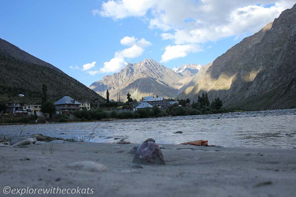 Jispa on Chandrabhaga river enroute Manali - Leh Highway