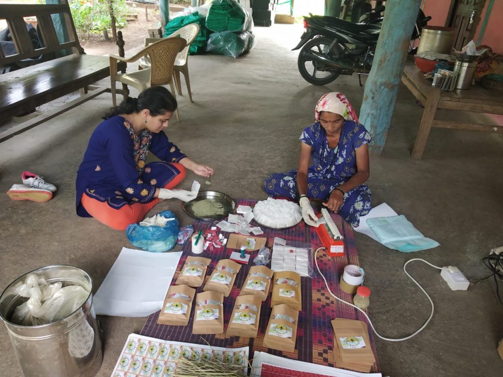 Lemongrass tea making set up at Baradpani