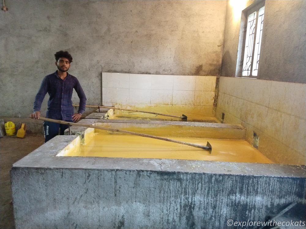 Jaggery making process