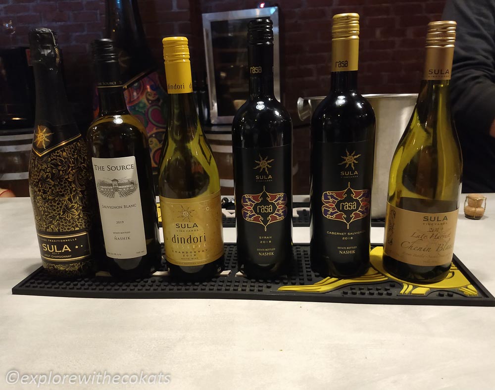 Wine tasting of 6 wines