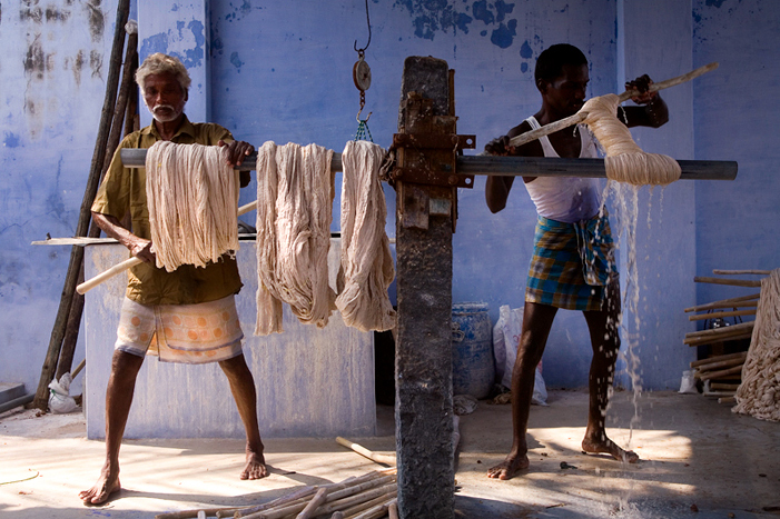 Fabric dyeing in India