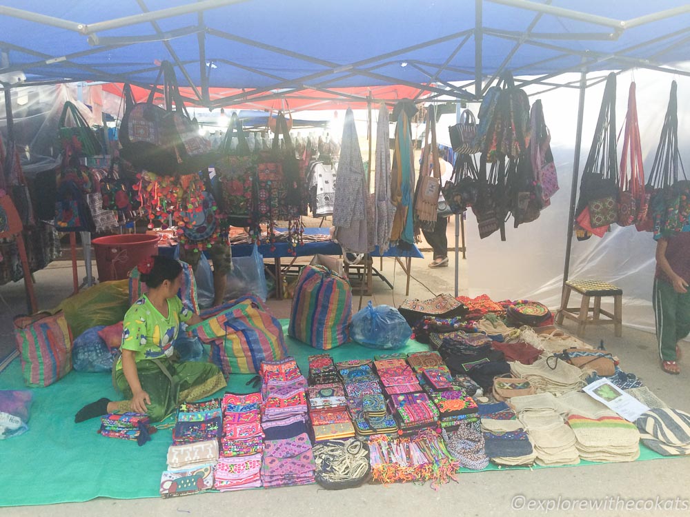 Souvenir options at Luang Prabang Night Market