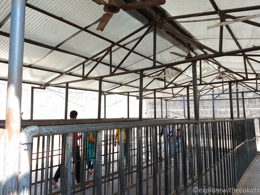 Queue area in Trimbakeshwar temple