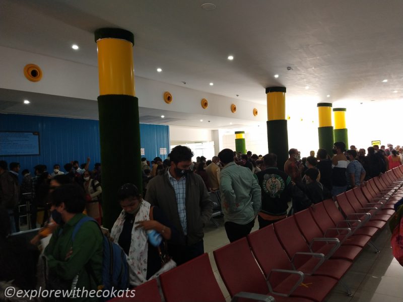 Waiting area before boarding the ropeway