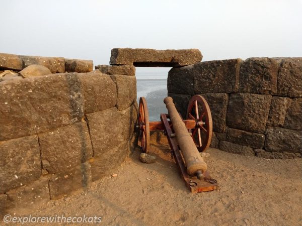 Cannons at Kolaba fort Alibaug