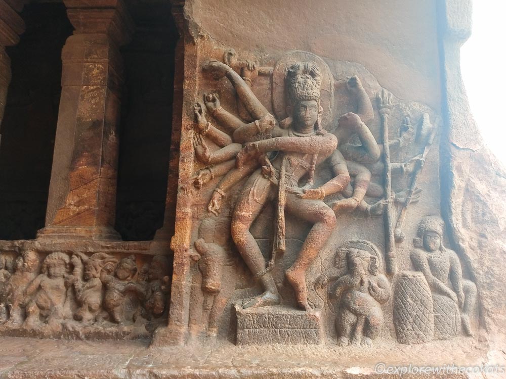 18 armed Nataraja - The dancing Shiva at Badami caves