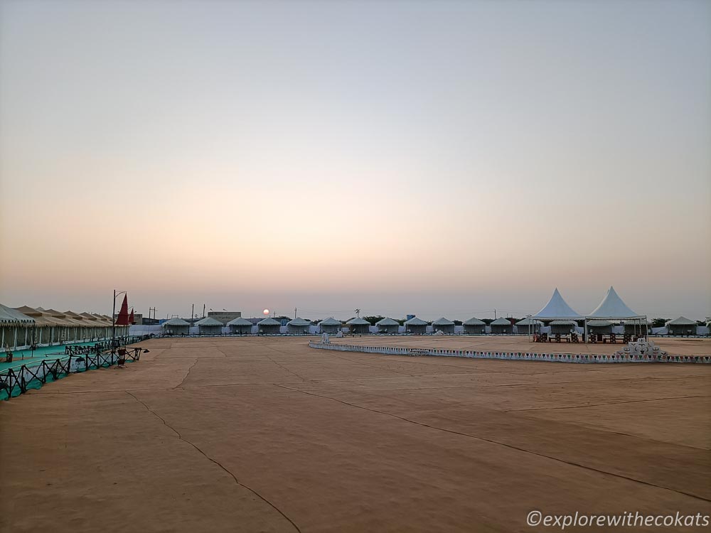 The large expanse of tent city at Rann utsav