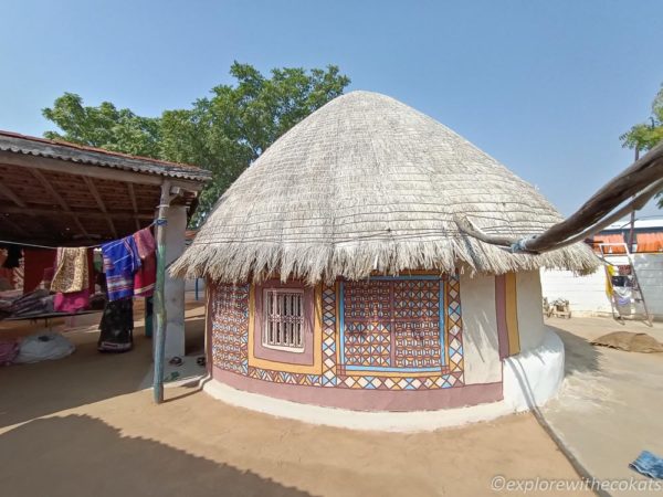 A traditional Kutchi house - Bhunga with mud work