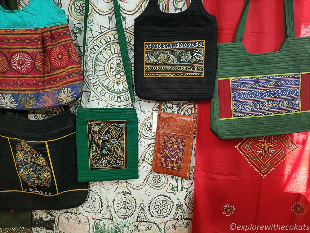 Products made using Rogan Art, Nirona village, Kutch
