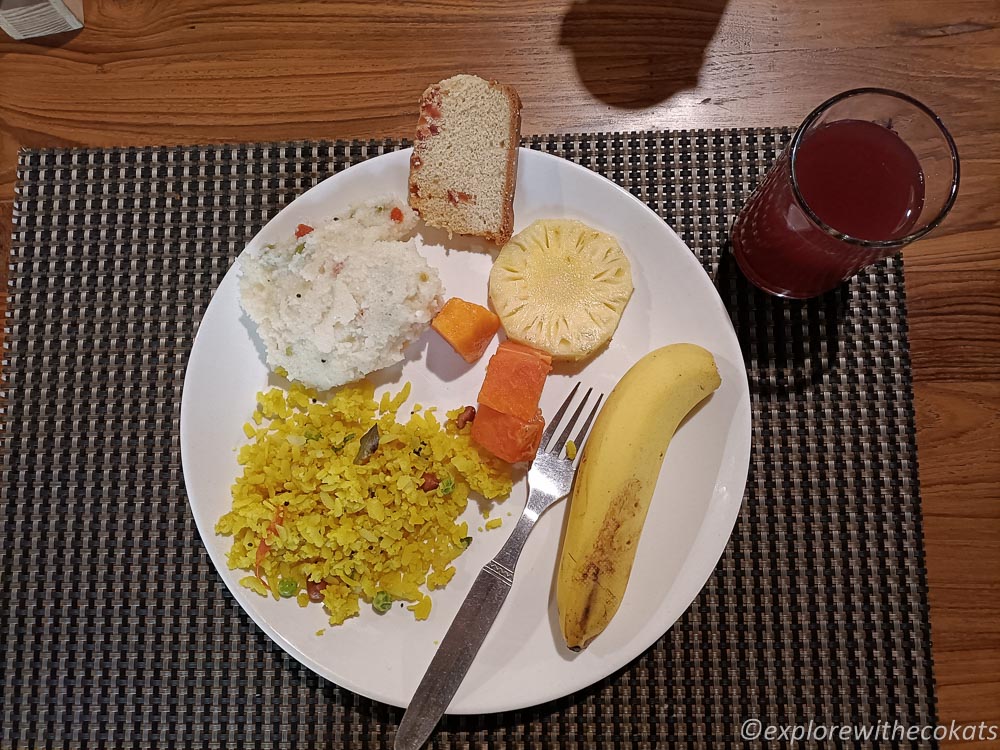 Breakfast scene in the desert accommodation