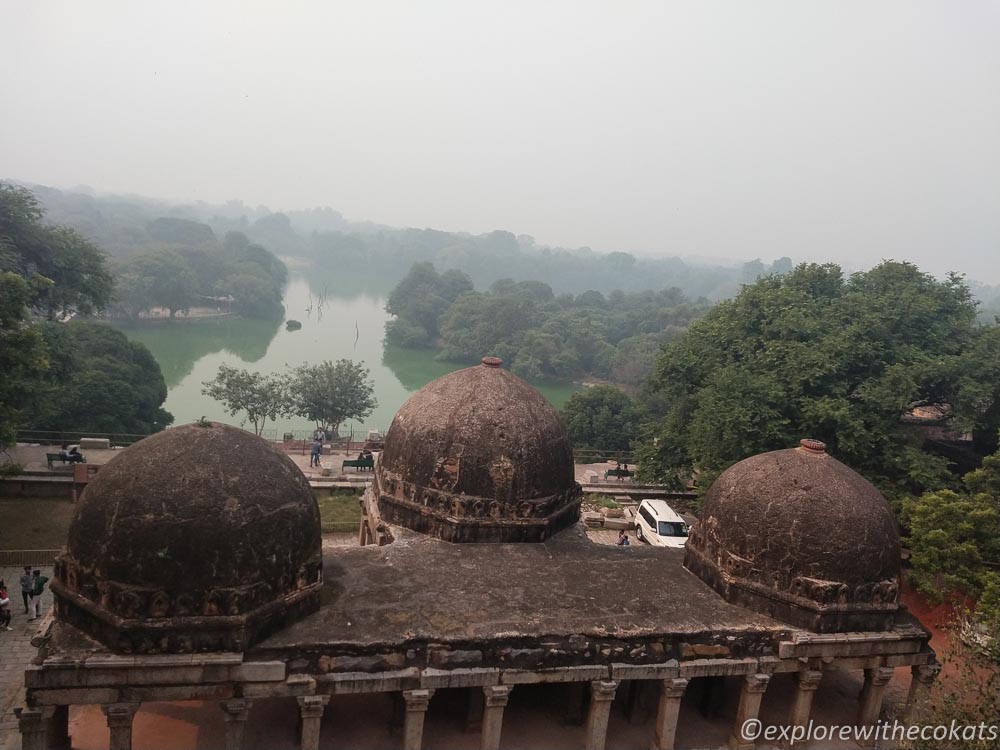 Hauz Khas ruins overlooking Hauz Khas lake