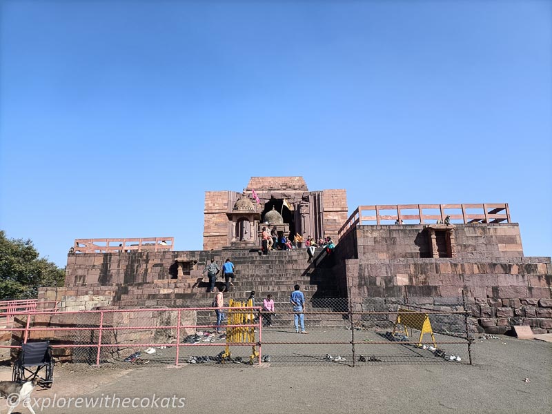 The steps leading to the temple