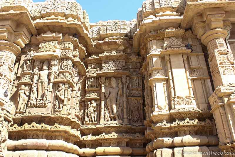 Sculptures at Modhera Surya Mandir