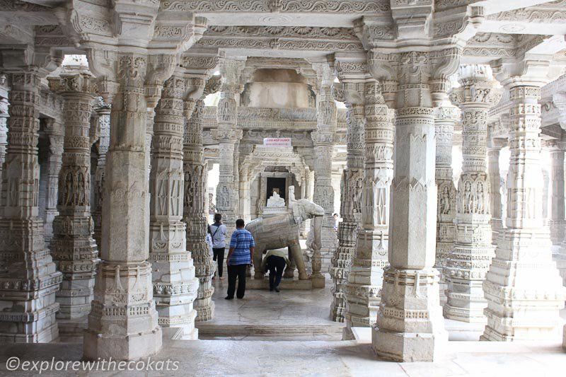 Elephant structure at the Ranakpur Jain Temple