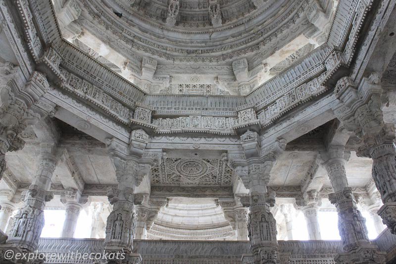 Three storied heavily ornamented Ranakpur Mandir