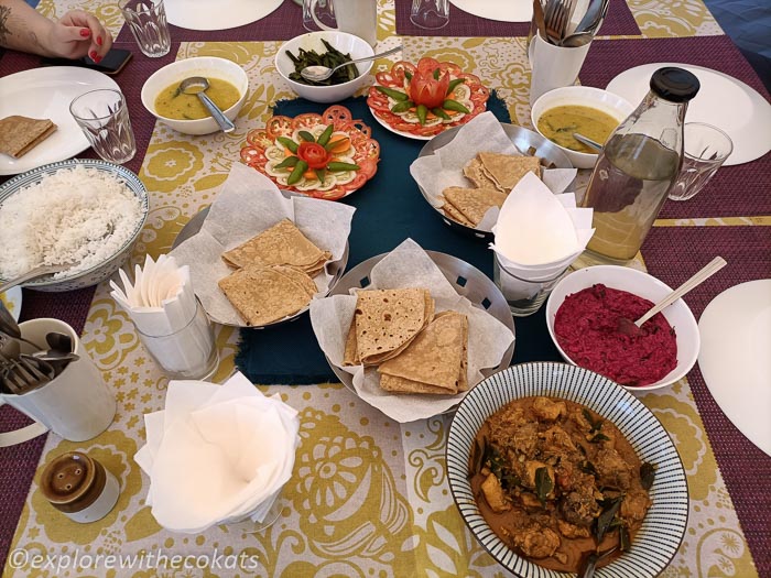 Food served at Glamp Footprints