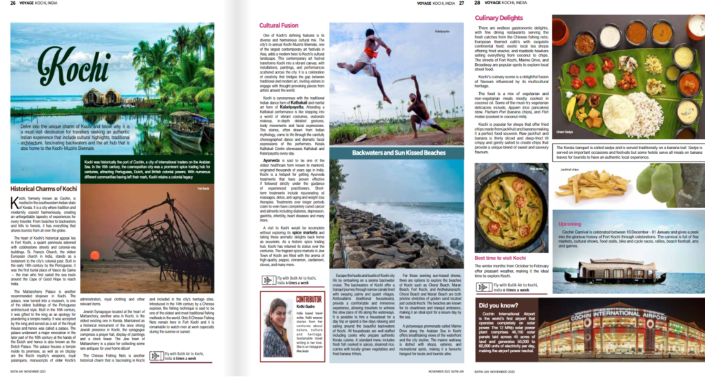 Kochi Article in Batik Air Magazine