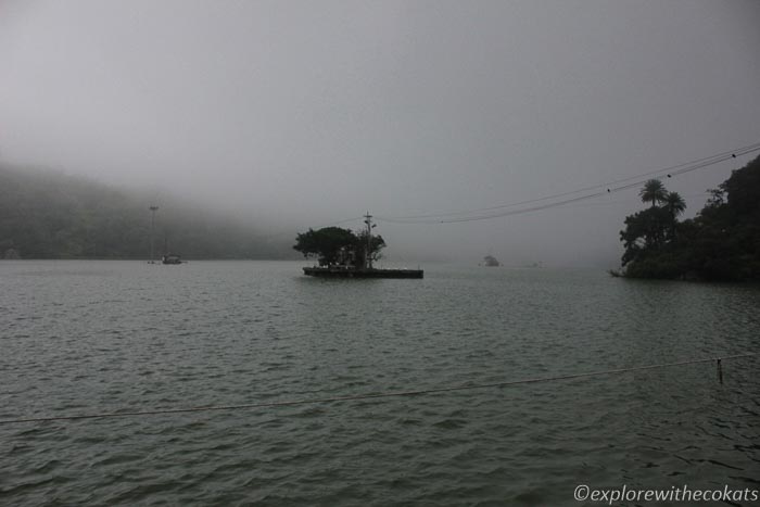 Nakki Lake, Mount Abu covered in mist during monsoon