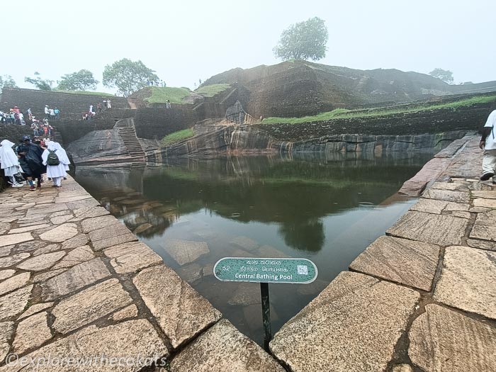 Central bathing pond at Sigiriya summit