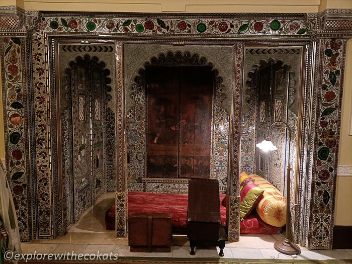 Mirror work in Maharawal suite, Udai Bilas Palace