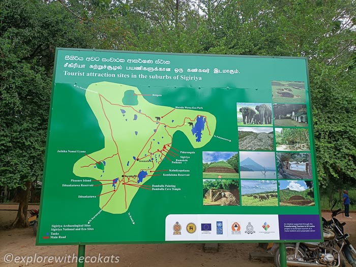 Sigiriya map_Things to do in Sigiriya