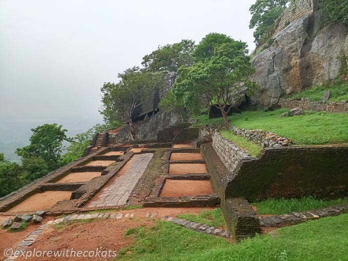 The ruins of Sigiriya fortress