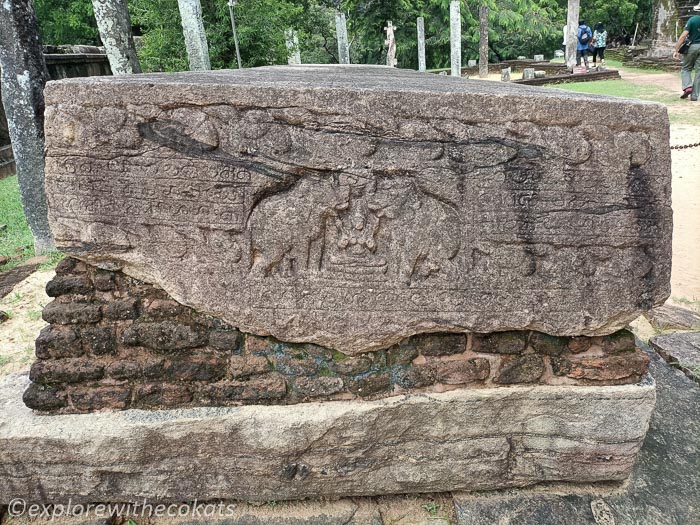 Galpota at Polonnaruwa ruins