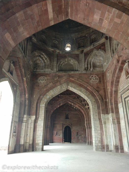 Inside the mosque