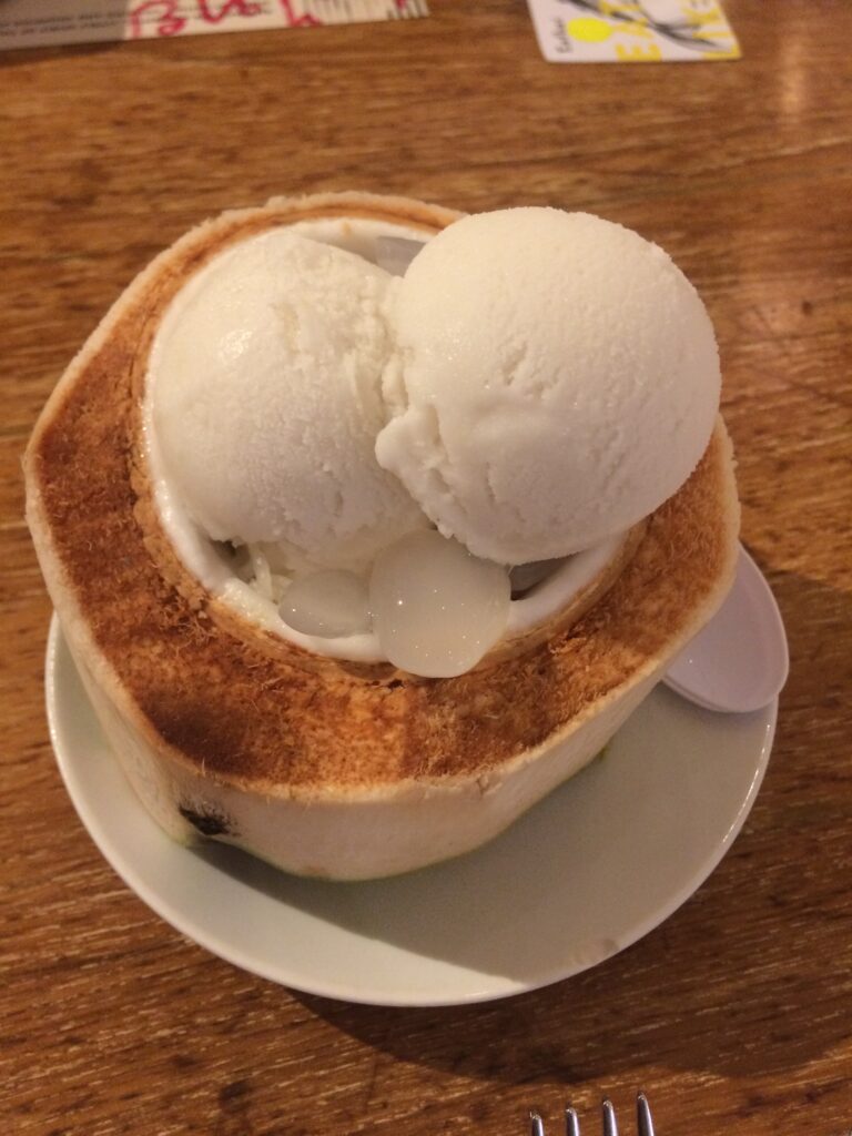 Coconut ice-cream in Bangkok