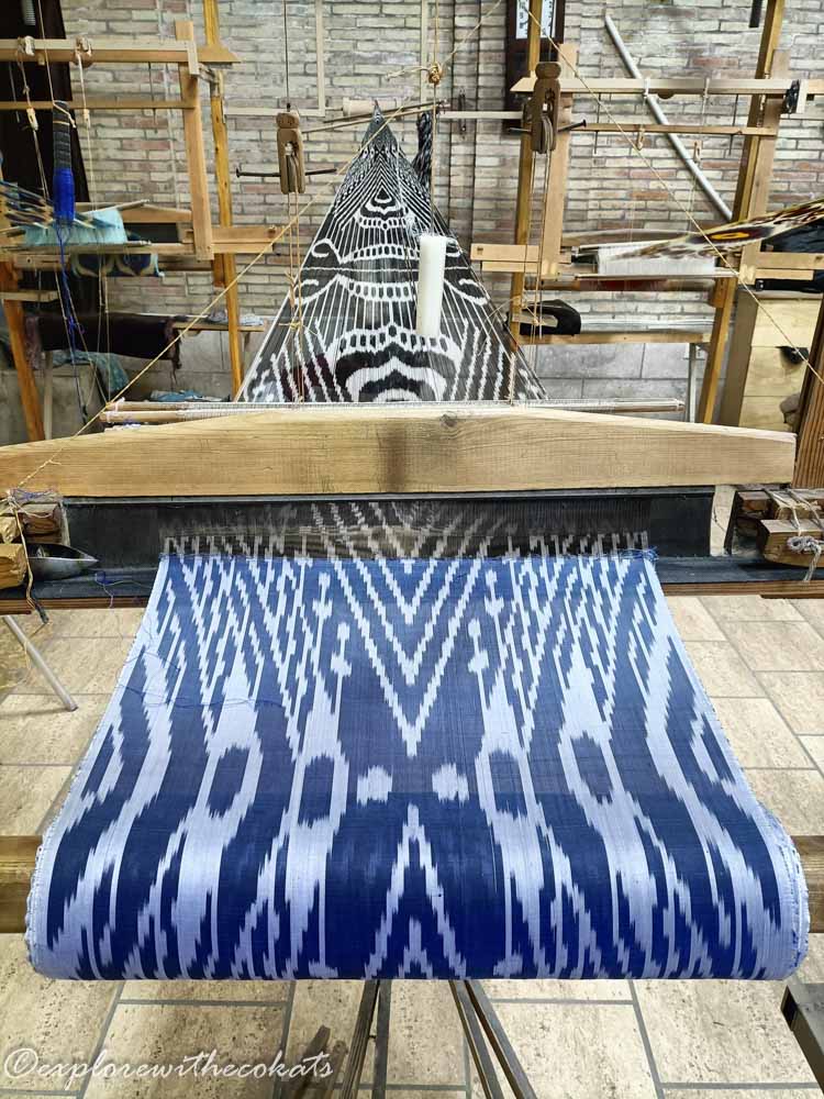 Ikat making workshop in Bukhara