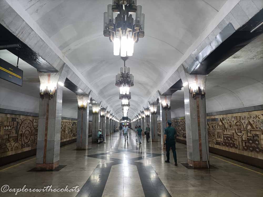 Ceiling Tinchlik Metro Station - Beautiful Metro Tashkent Photos