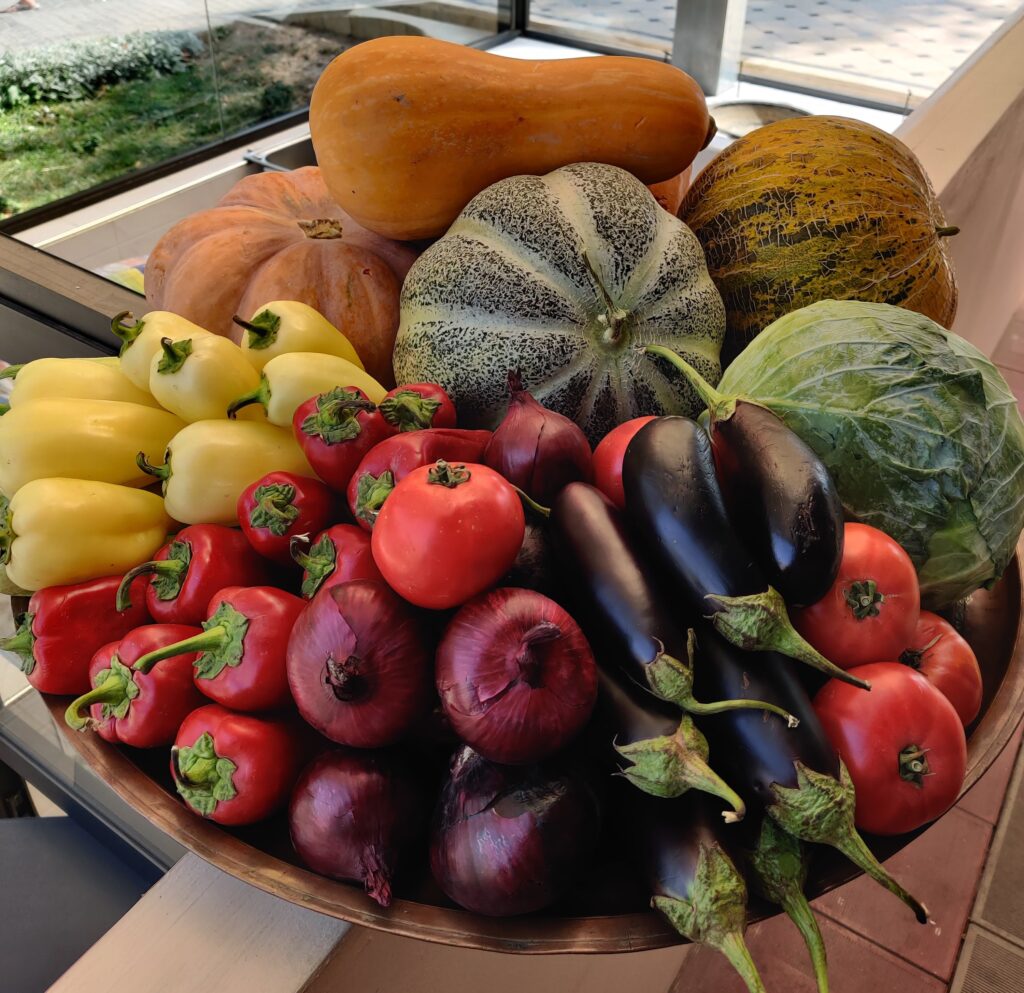 Fresh local vegetables in Uzbekistan