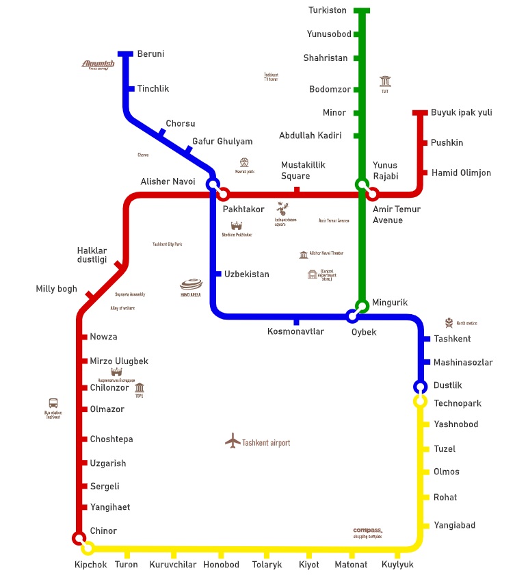 Tashkent metro map