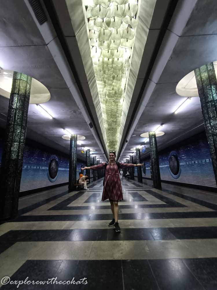 Tashkent metro station Kosmonavtlar Metro Uzbekistan