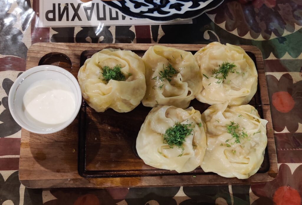 Vegetarian Manti in Uzbekistan