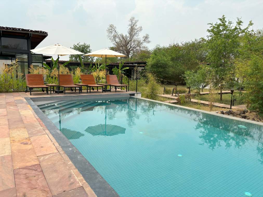 Infinity pool at the lodge