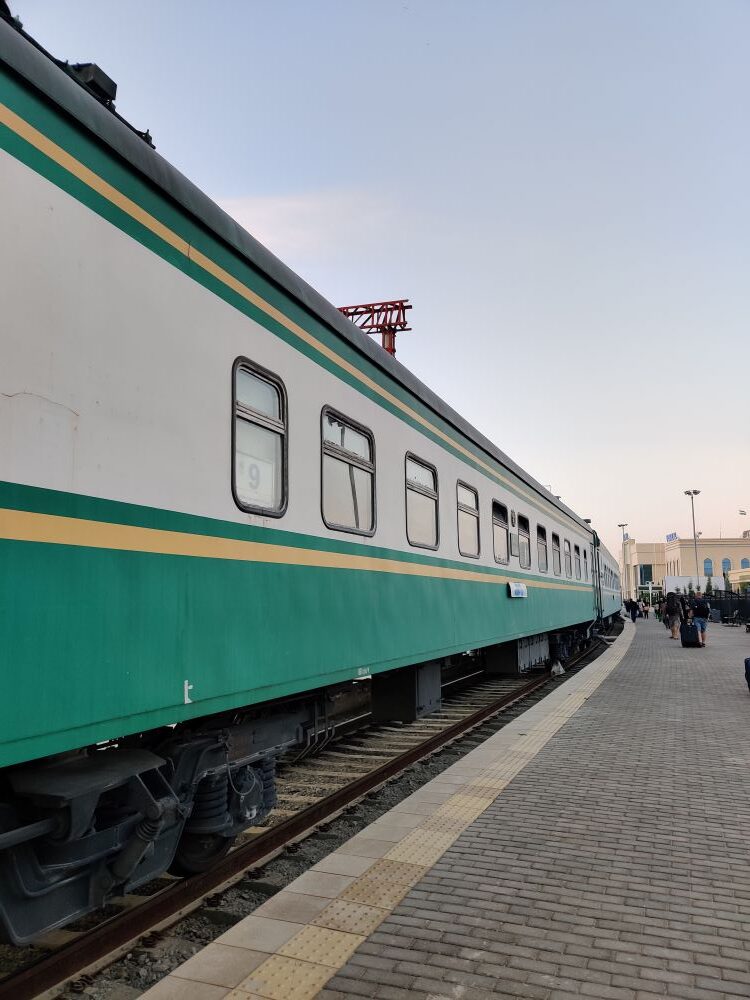 Overnight sleeper train in Uzbekistan