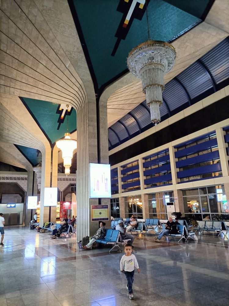 Waiting area at Samarkand railway station