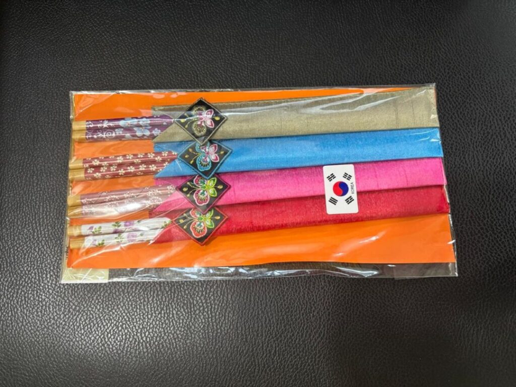 Chopsticks as souvenirs from South Korea