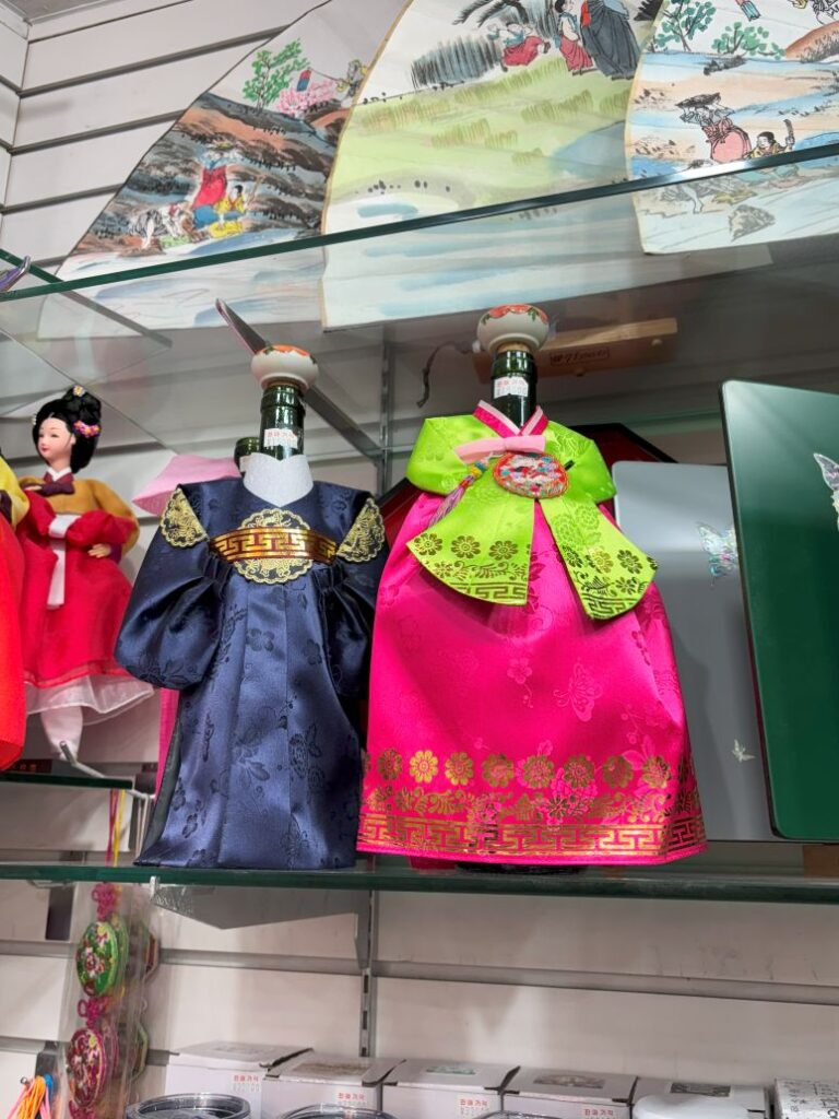 Hanbok style wine bottle cover