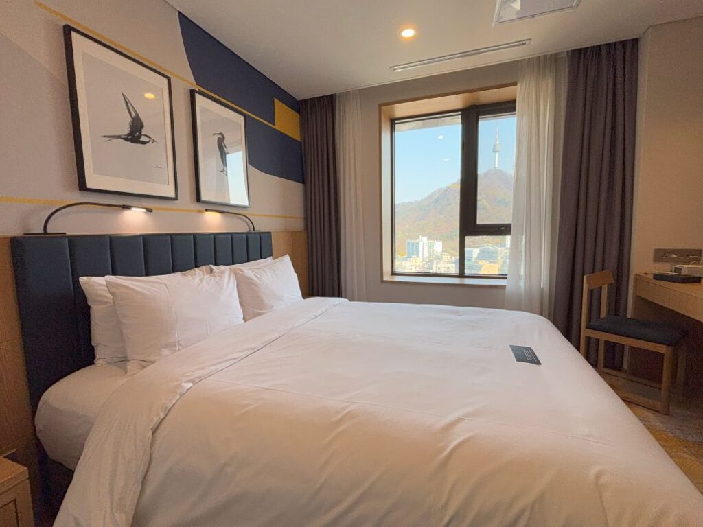 Hotel room with N Seoul Tower view
