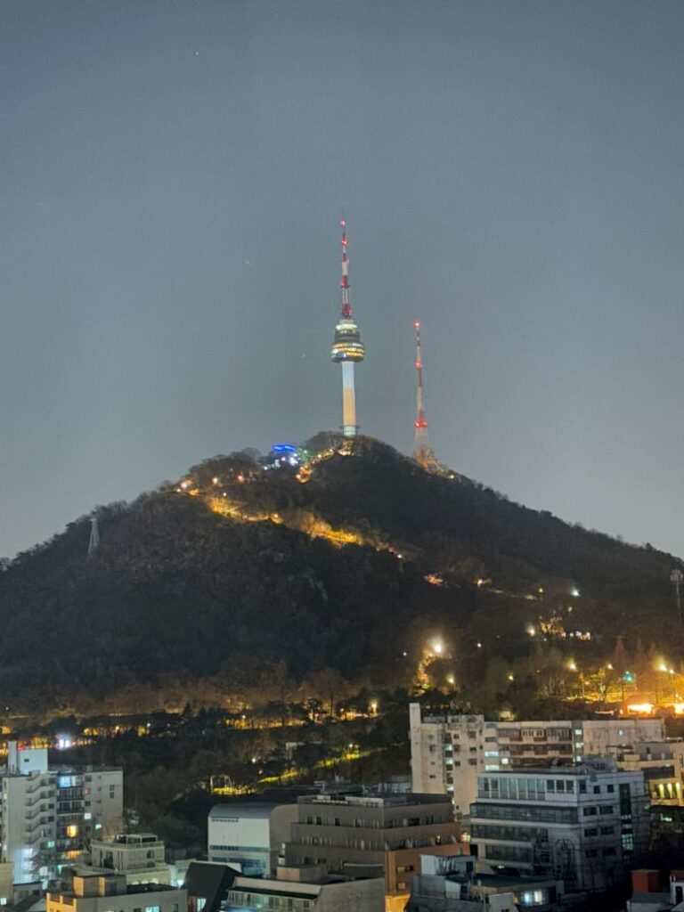 Namsan tower as seen from my room_voco Seoul Myengdong