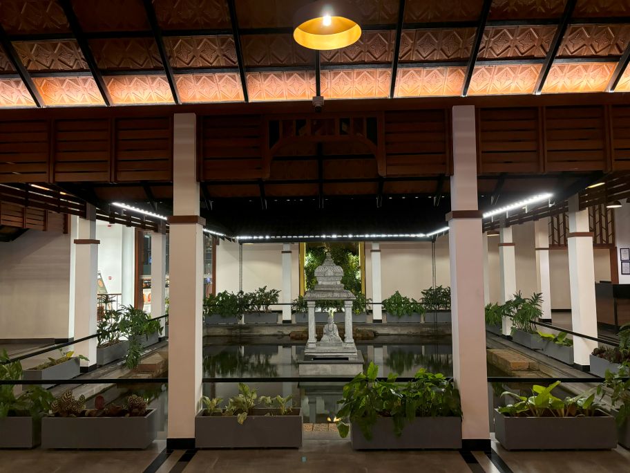 Water courtyard in the property